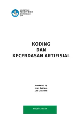 Sampul Buku Siswa Koding dan Kecerdasan Artifisial SMP/MTs Kelas VII Kurikulum Merdeka Kelas 7 SMP