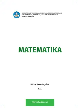 Sampul Buku Siswa Matematika SMP/MTs Kelas VII Kurikulum Merdeka Kelas 7 SMP