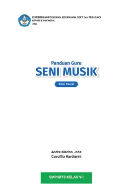Sampul Buku Guru Seni Musik SMP/MTs Kelas VII Kurikulum Merdeka Kelas 7 SMP