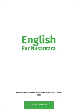 Sampul Buku Siswa English for Nusantara SMP/MTs Kelas VIII Kurikulum Merdeka Kelas 8 SMP
