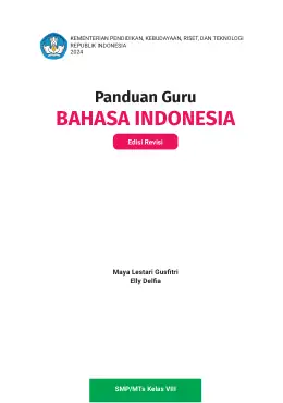 Sampul Buku Guru Bahasa Indonesia SMP/MTs Kelas VIII Kurikulum Merdeka Kelas 8 SMP