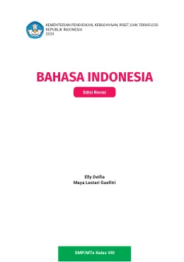 Sampul Buku Siswa Bahasa Indonesia SMP/MTs Kelas VIII Kurikulum Merdeka Kelas 8 SMP