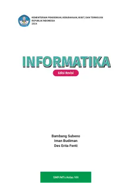 Sampul Buku Siswa Informatika SMP/MTs Kelas VIII Kurikulum Merdeka Kelas 8 SMP