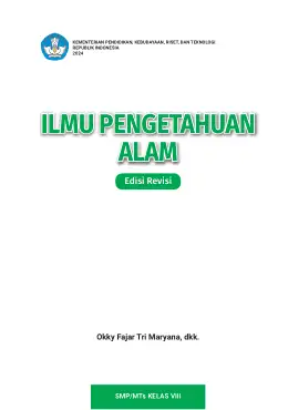 Sampul Buku Siswa Ilmu Pengetahuan Alam SMP/MTs Kelas VIII Kurikulum Merdeka Kelas 8 SMP