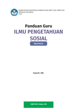 Sampul Buku Guru Ilmu Pengetahuan Sosial SMP/MTs Kelas VIII Kurikulum Merdeka Kelas 8 SMP