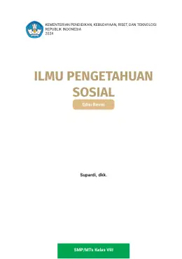 Sampul Buku Siswa Ilmu Pengetahuan Sosial SMP/MTs Kelas VIII Kurikulum Merdeka Kelas 8 SMP