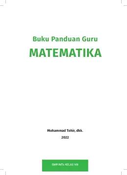 Sampul Buku Guru Matematika SMP/MTs Kelas VIII Kurikulum Merdeka Kelas 8 SMP