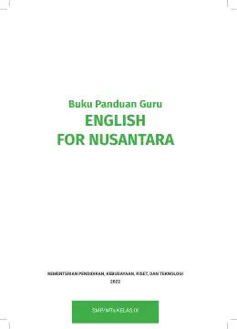 Sampul Buku Guru English for Nusantara SMP/MTs Kelas IX Kurikulum Merdeka Kelas 9 SMP