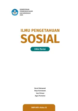 Sampul Buku Siswa Ilmu Pengetahuan Sosial SMP/MTs Kelas IX Kurikulum Merdeka Kelas 9 SMP