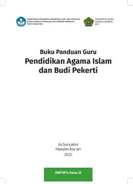 Sampul Buku Guru Pendidikan Agama Islam dan Budi Pekerti SMP/MTs Kelas IX Kurikulum Merdeka Kelas 9 SMP