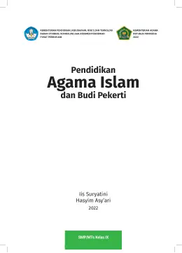 Sampul Buku Siswa Pendidikan Agama Islam dan Budi Pekerti SMP/MTs Kelas IX Kurikulum Merdeka Kelas 9 SMP