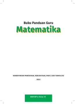 Sampul Buku Guru Matematika SMP/MTs Kelas IX Kurikulum Merdeka Kelas 9 SMP