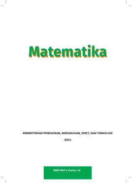 Sampul Buku Siswa Matematika SMP/MTs Kelas IX Kurikulum Merdeka Kelas 9 SMP