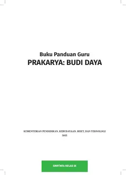 Sampul Buku Guru Prakarya Budi Daya SMP/MTs Kelas IX Kurikulum Merdeka Kelas 9 SMP