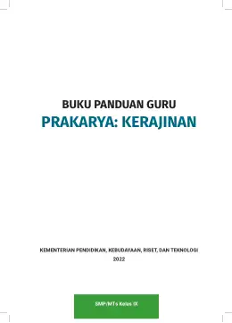 Sampul Buku Guru Prakarya Kerajinan SMP/MTs Kelas IX Kurikulum Merdeka Kelas 9 SMP