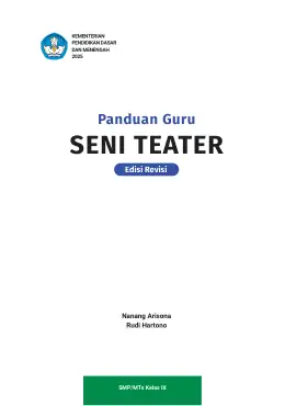 Sampul Buku Guru Seni Teater SMP/MTs Kelas IX Kurikulum Merdeka Kelas 9 SMP